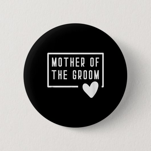 Moeder van de bruidegom hart mam bruiloft vrijgeze ronde button 5,7 cm (Voorkant)