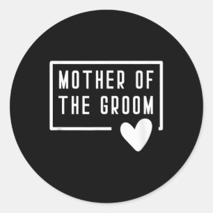 Moeder van de bruidegom hart mam bruiloft vrijgeze ronde sticker
