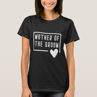 Moeder van de bruidegom hart mam bruiloft vrijgeze t-shirt