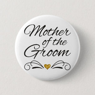 Moeder_Van_De_Bruidegom_-_Hart_Van_Goud Ronde Button 5,7 Cm