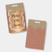 Moeder van de bruidegom Hen Nachtbadge lanyard Badge (Voor- en achterkant)