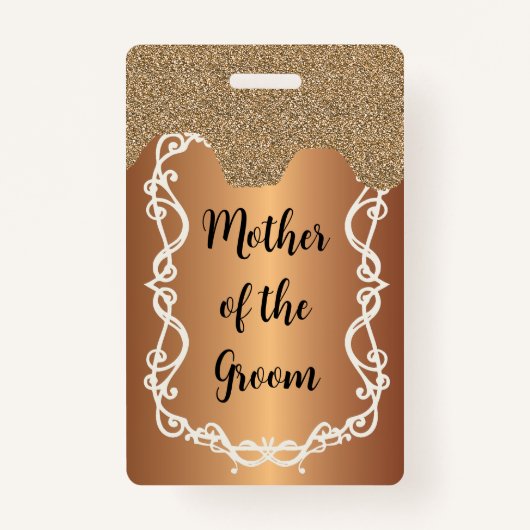 Moeder van de bruidegom Hen Nachtbadge lanyard Badge (Voorkant)