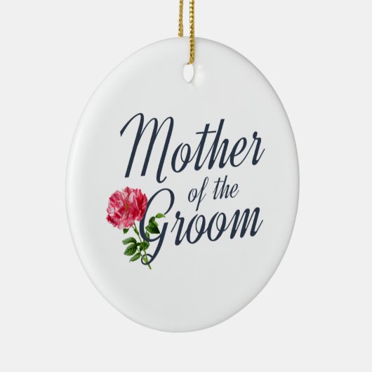 Moeder van de bruidegom Huwelijks kalligrafie | Or Keramisch Ornament (Rechts)
