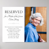 Moeder van de Bruidegom In De Hemel Foto Herdenkin Poster (Voorkant)