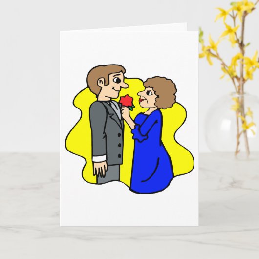 Moeder van de bruidegom Kaart (Gele Bloem)