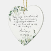 Moeder van de bruidegom Keepsake Keramisch Ornament (Links)