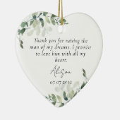 Moeder van de bruidegom Keepsake Keramisch Ornament (Rechts)