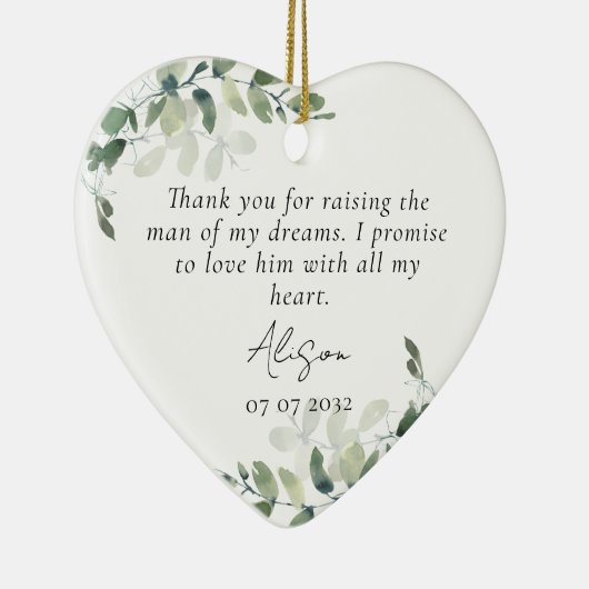 Moeder van de bruidegom Keepsake Keramisch Ornament (Rechts)