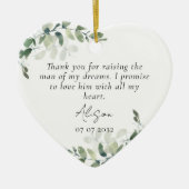 Moeder van de bruidegom Keepsake Keramisch Ornament (Voorkant)