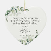 Moeder van de bruidegom Keepsake Keramisch Ornament (Achterkant)