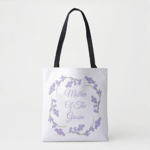 Moeder van de bruidegom lavendel bloemenkrans  tote bag