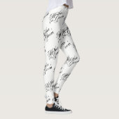 Moeder van de bruidegom Leggings - Zwart op Wit (Rechts)
