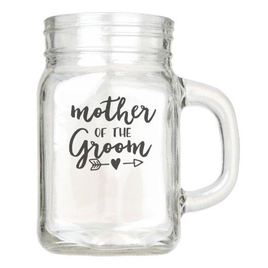 Moeder van de Bruidegom Mason Jar Cup (Voorkant)