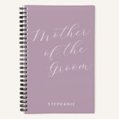 Moeder van de Bruidegom Minimalistisch Gepersonali Notitieboek (Voorkant)