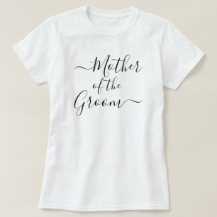 Moeder van de bruidegom modern schrift t-shirt