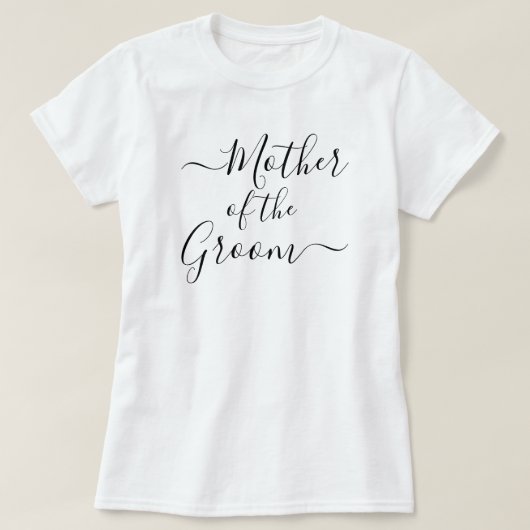 Moeder van de bruidegom modern schrift t-shirt (Design voorkant)