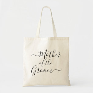 Moeder van de bruidegom moderne script huwelijksfe tote bag