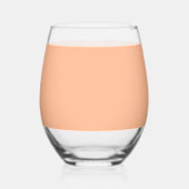 Moeder van de Bruidegom Monogram Chic Trouw Perzik Wijnglas Zonder Voet (Achterkant)