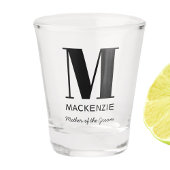 Moeder van de bruidegom Monogram Naam Shot Glas