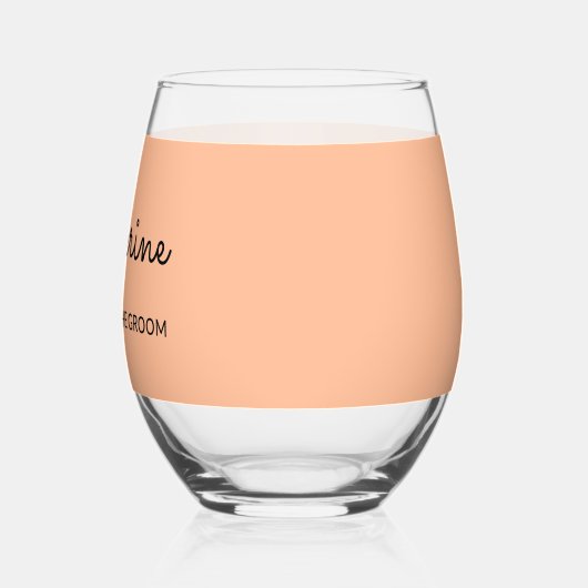 Moeder van de bruidegom Monogrammed Chic Wedding P Wijnglas Zonder Voet (Links)