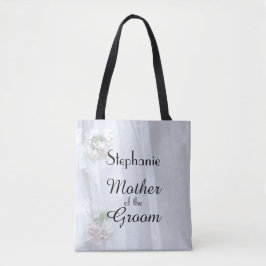 Moeder van de bruidegom Naam Faux  Kant Tote Bag