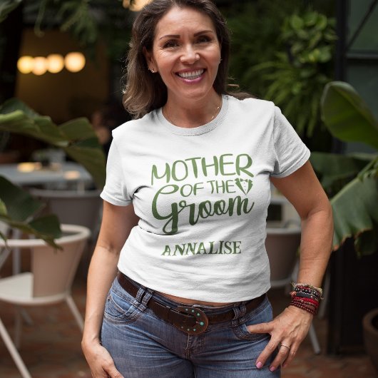 Moeder van de bruidegom (naam) t-shirt