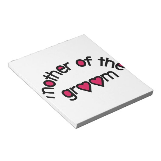 Moeder van de bruidegom notitieblok (Schuin)