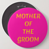 Moeder van de bruidegom ronde button 6,0 cm (Voorkant /achterkant)