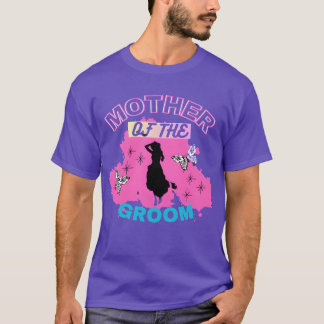 Moeder Van De Bruidegom Roze Blauw Moderne Vrouw M T-shirt