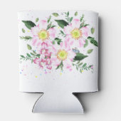 Moeder van de bruidegom Roze bloemschildering wate Blikjeskoeler (Achterkant)