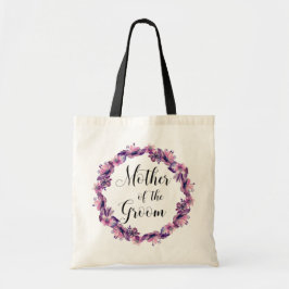 Moeder van de bruidegom. Roze en paarse trouwtas Tote Bag