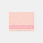 Moeder van de bruidegom roze en wit post-it® notes (Voorkant)