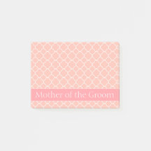 Moeder van de bruidegom roze en wit