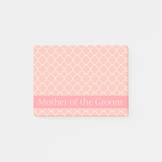 Moeder van de bruidegom roze en wit post-it® notes (Voorkant)