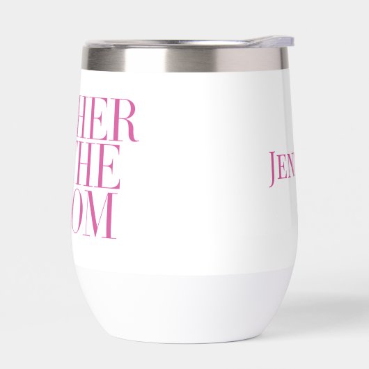 Moeder van de bruidegom Roze Modern Elegant Custom (Links)