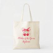 Moeder van de Bruidegom Roze Strik Coquette Bruilo Tote Bag (Voorkant)