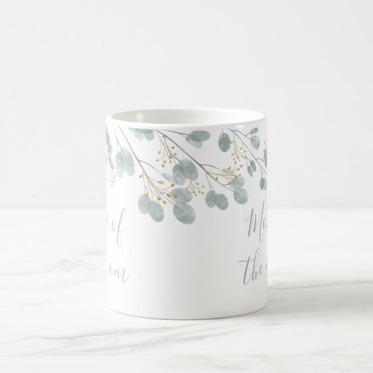 Moeder van de bruidegom Rustieke Eucalyptus Koffiemok (Center)