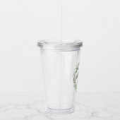 Moeder van de bruidegom Sage Groene Krans Bruiloft Acryl Drinkbeker (Rechts)