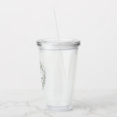 Moeder van de bruidegom Sage Groene Krans Bruiloft Acryl Drinkbeker (Links)