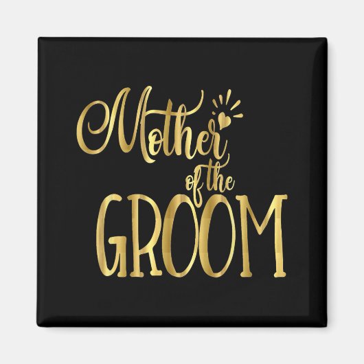 Moeder van de bruidegom Shirt huwelijksfeest bruid Magneet (Voorkant)