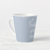 MOEDER VAN DE BRUIDEGOM Stof Blauw Witte Magnolia' Latte Mok (Linkerhoek)