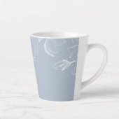 MOEDER VAN DE BRUIDEGOM Stof Blauw Witte Magnolia' Latte Mok (Rechts)