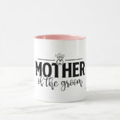 Moeder van de Bruidegom Stromend Script Gepersonal Mok (Midden)