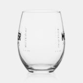 Moeder van de Bruidegom Stromend Script Gepersonal Wijnglas Zonder Voet (Rechts)