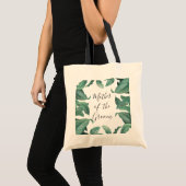 Moeder van de bruidegom. Tropische bruinbruiloft Tote Bag (Voorkant (product))