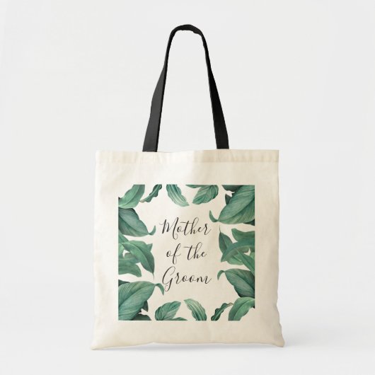 Moeder van de bruidegom. Tropische bruinbruiloft Tote Bag (Voorkant)