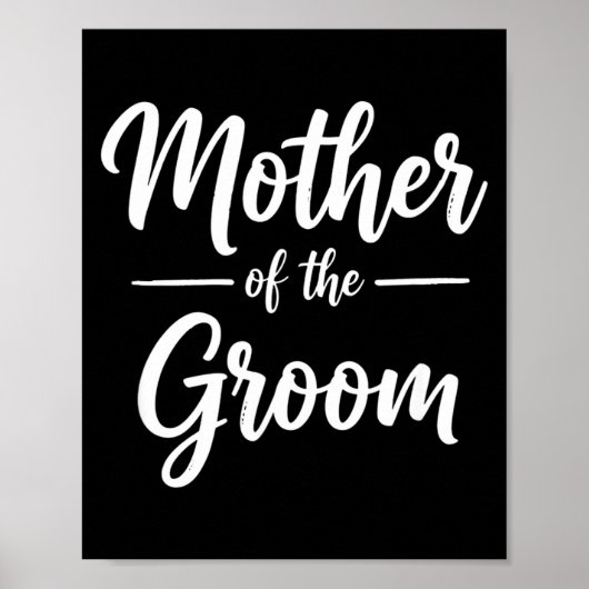 Moeder van de bruidegom trouwmoeder grappig aanden poster (Voorkant)
