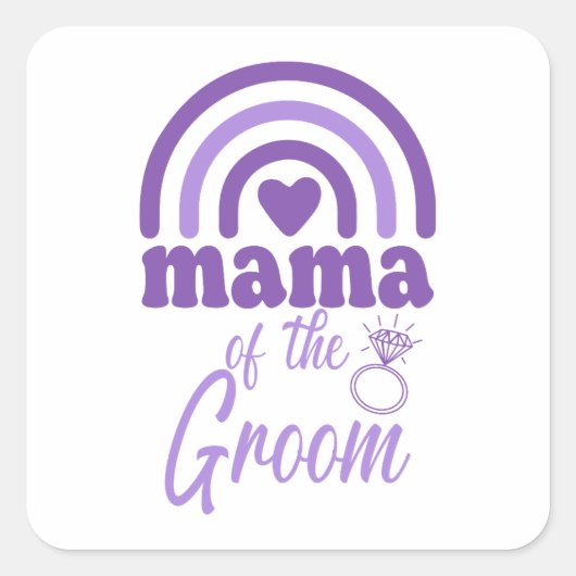 Moeder van de bruidegom vierkante sticker (Voorkant)