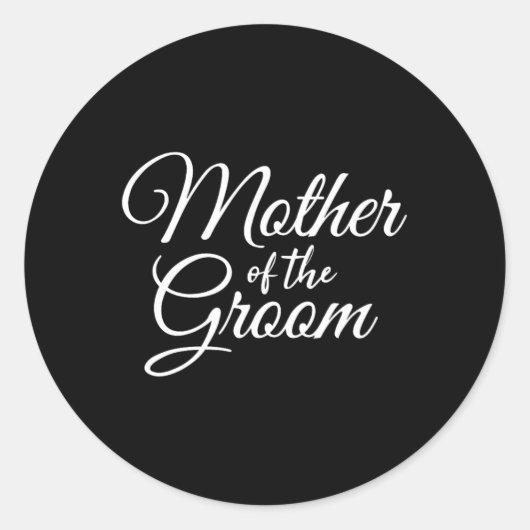 Moeder Van De Bruidegom Vrouwen Ronde Sticker (Voorkant)