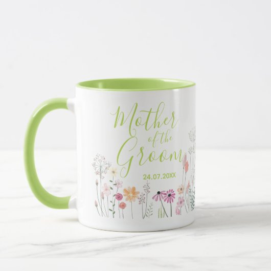 Moeder van de bruidegom waterverf tuin met wilde b mok (Links)